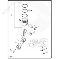 Поршень с кольцами, STD ISBe (4897512)